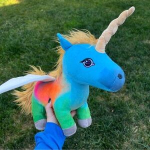 Legoland Bits and Bobs LEGO Mythical Unicorn Pegasus Plush 16" NWT Rainbow